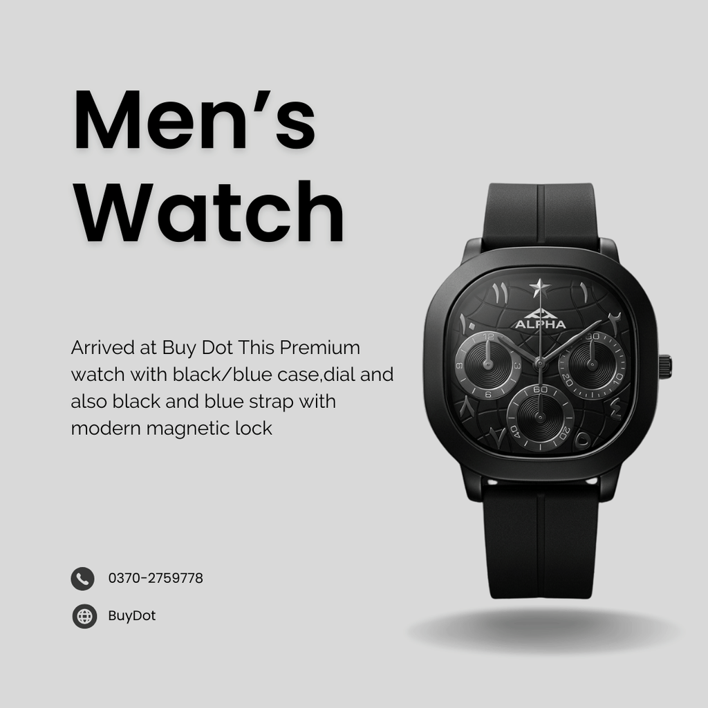 Alph New Stylish Men's watch with Magnetic Mesh Lock