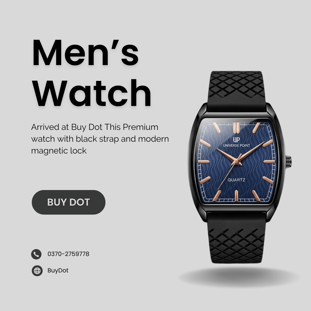 UP Men's watch with adjustable Magnetic lock Arrived at Buy Dot