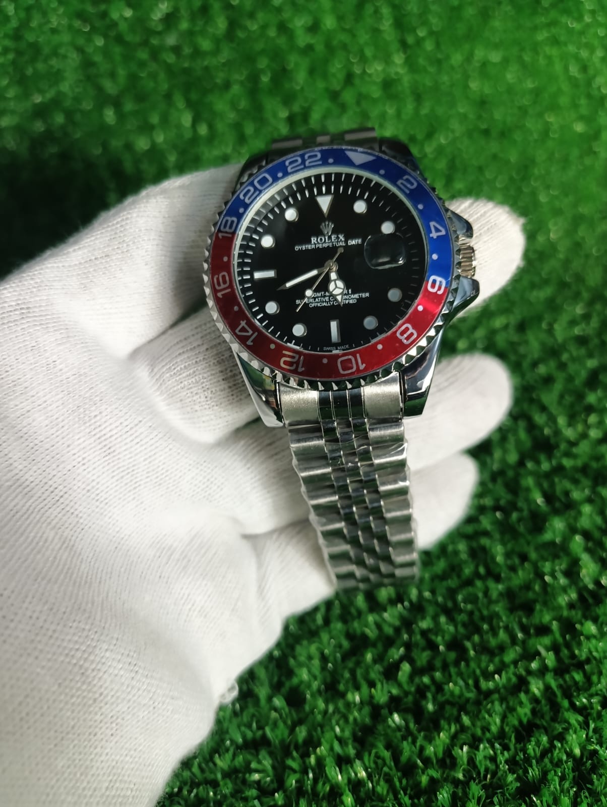 Luxury Rlx Stainless Steel Men’s Watch – Date Display